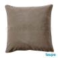 Preview: Dekokissen  Melva Velour Farbe taupe